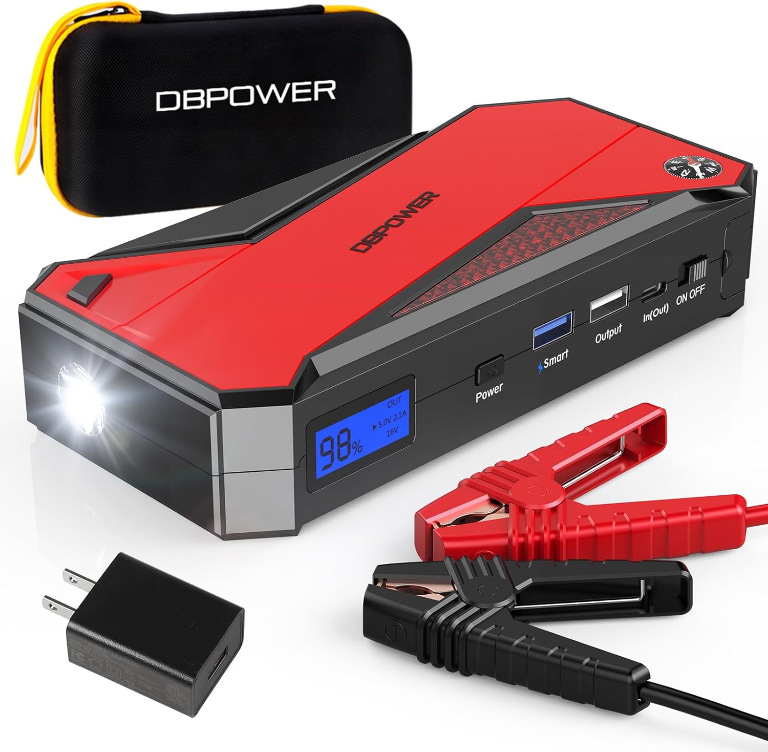 DBPOWER Peak 2000A 18000mAh Portable Car Jump Star...