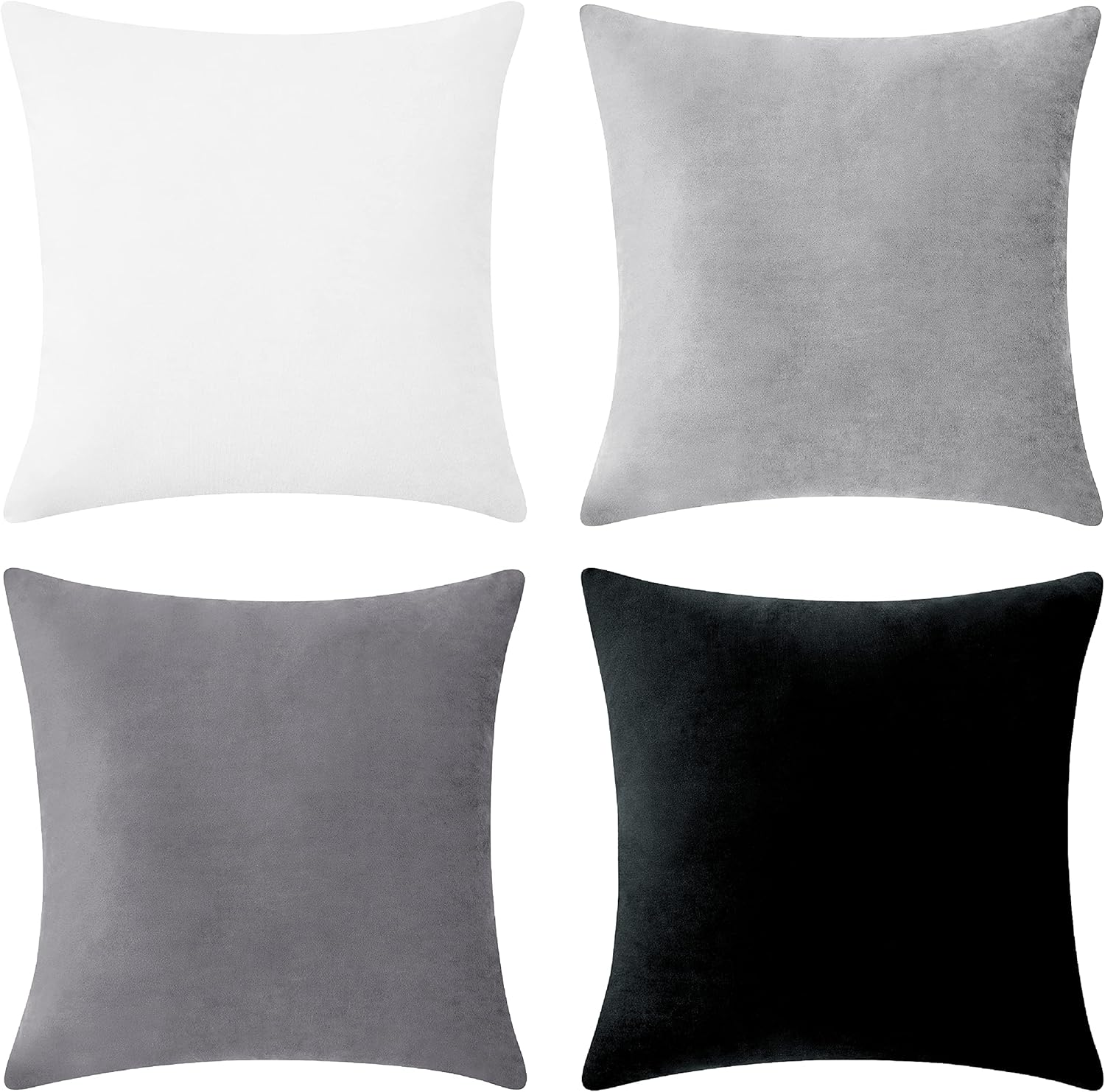 MONDAY MOOSE Decorative Throw Pillow Covers Cushion Cases, Set of 4 Soft Velvet...
