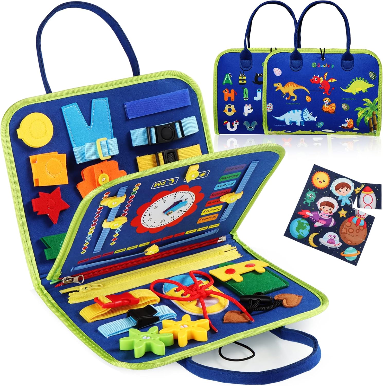 Guolely Busy Board Montessori Toy for 1 2 3 4 Year Old Toddlers - Educational Ac...