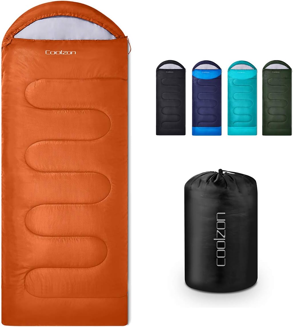 Coolzon Outdoor Sleeping Bag for Camping, for 3-4 Seasons, Adult Blanket, Small...