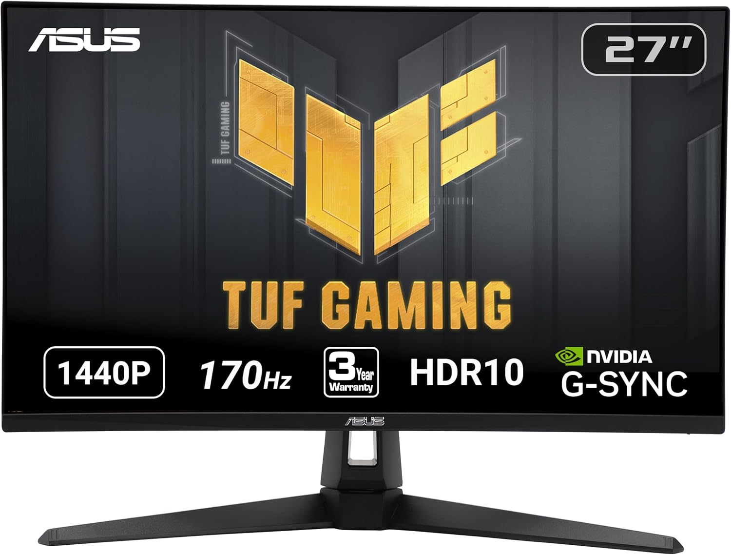 ASUS TUF Gaming 27" 2K HDR Monitor (VG27AQ1A) - QHD (2560 x 1440), IPS, 170Hz (S...