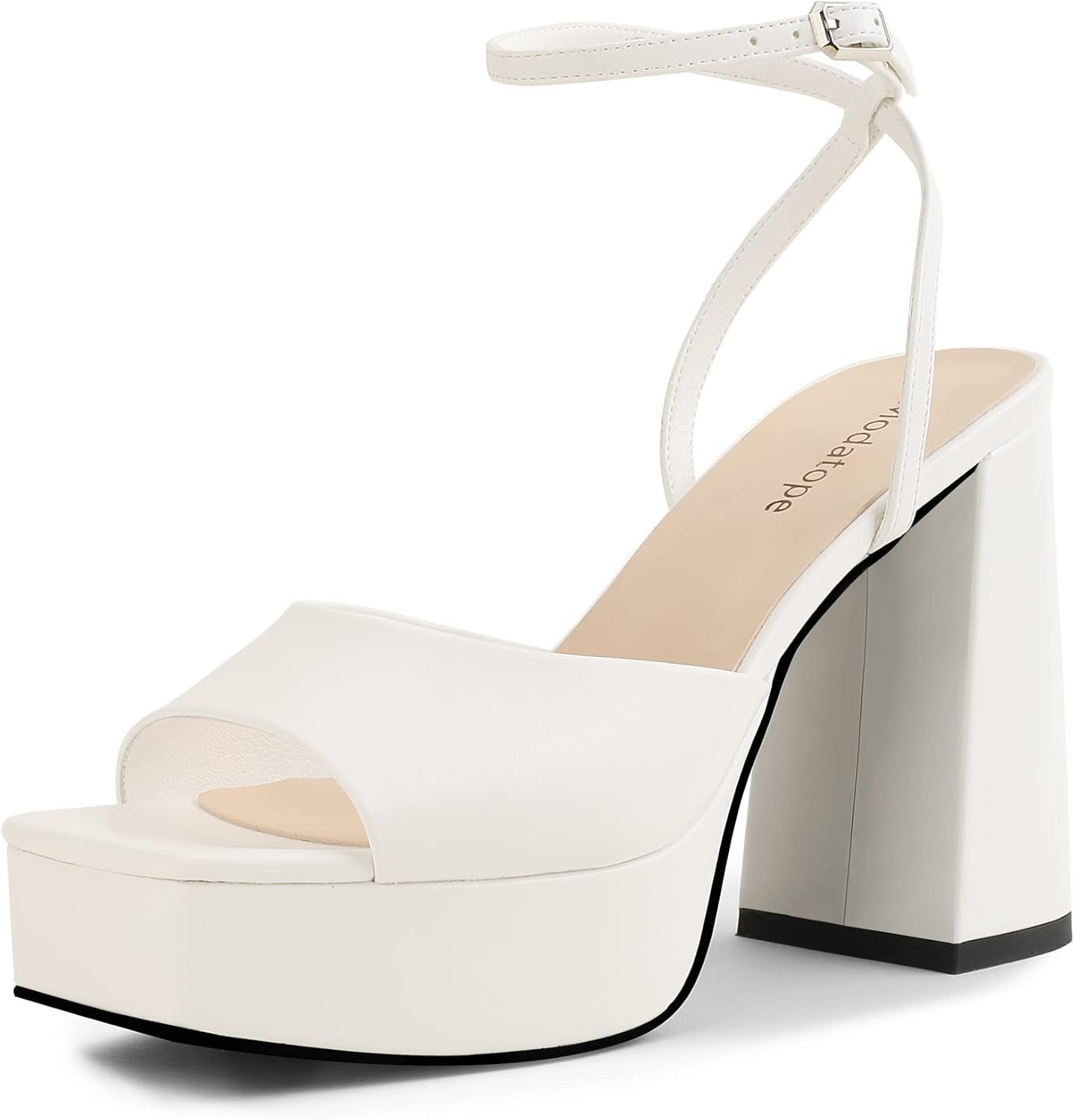 Modatope Platform Heels for Women Platform Sandals Womens Chunky Heel Open Toe P...