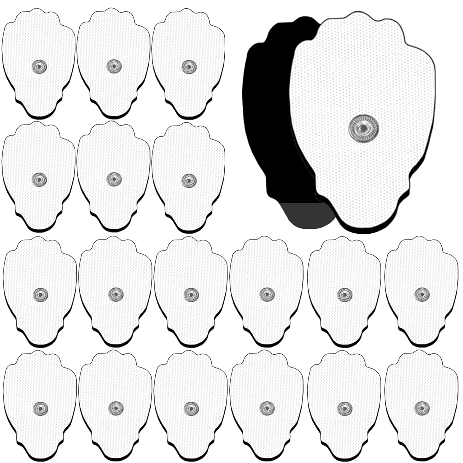TENS Unit Replacement Pads TENS Unit Pads Snap Electrodes Pads 20PCS Reusable 35...