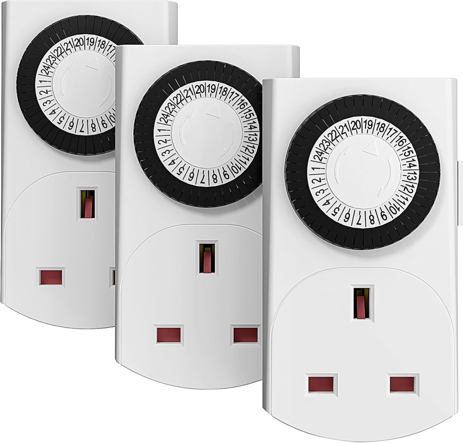 HBN 24 Hour Plug-in Compact Timer Plug Socket, Mini Energy Saver Mechanical Time...