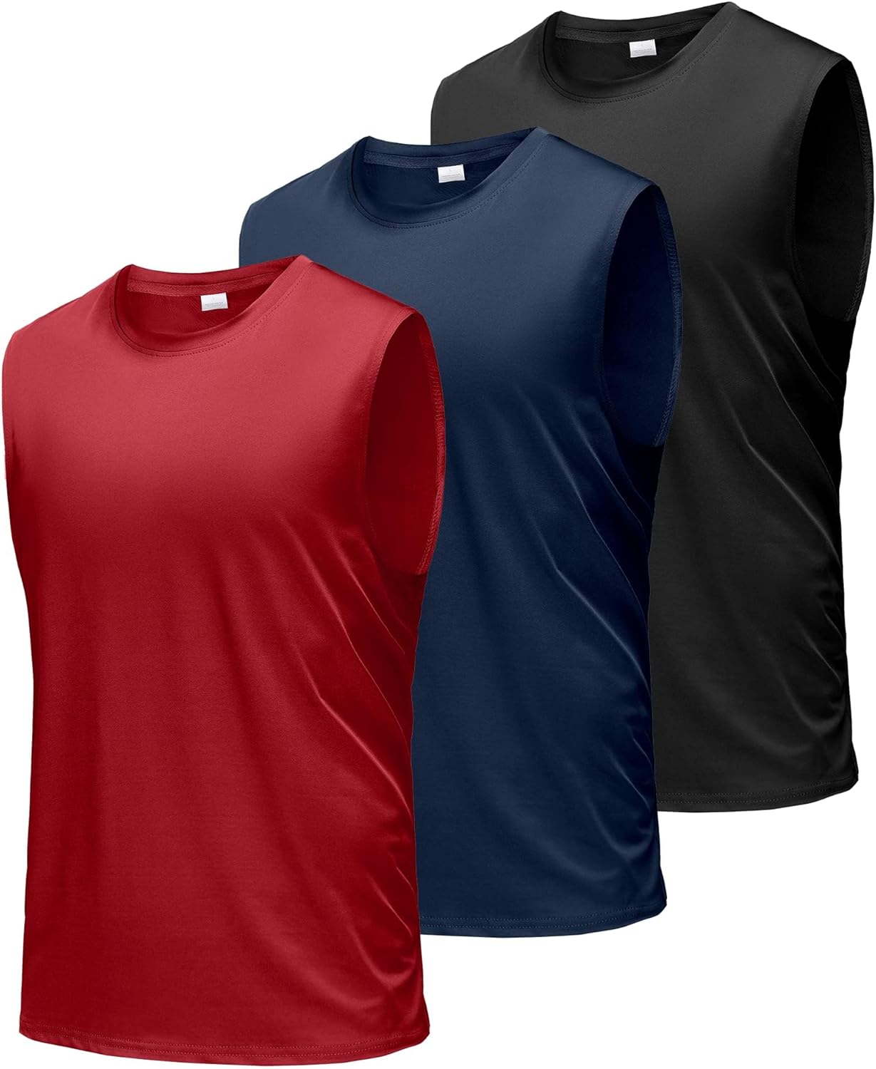 Boyzn Men's Tank Top Pack of 3 Training Fitness Bodybuilding Tank Shirt Quick-Dr...