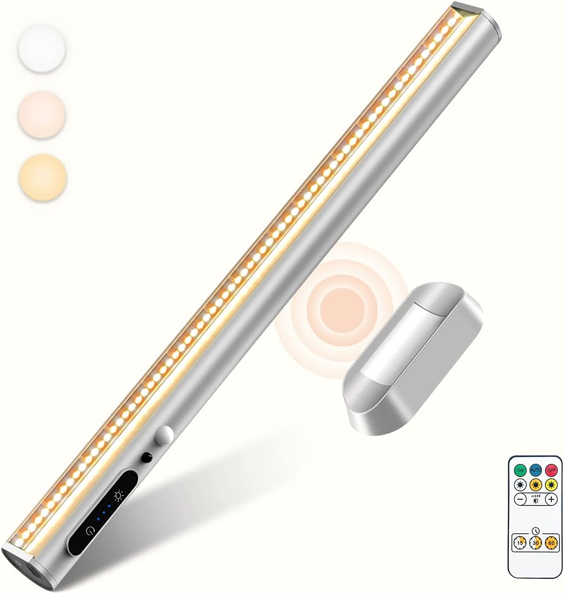 bravzurg Motion Sensor LED Strip Light Bar, Battery Operated Wall Lights, 4000mA...