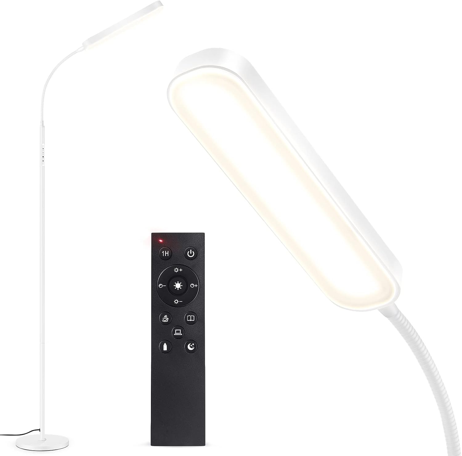 OUTON LED Floor Lamp 15W 1500LM, Dimmable Adjustable Modern Standing Lamp with 4...