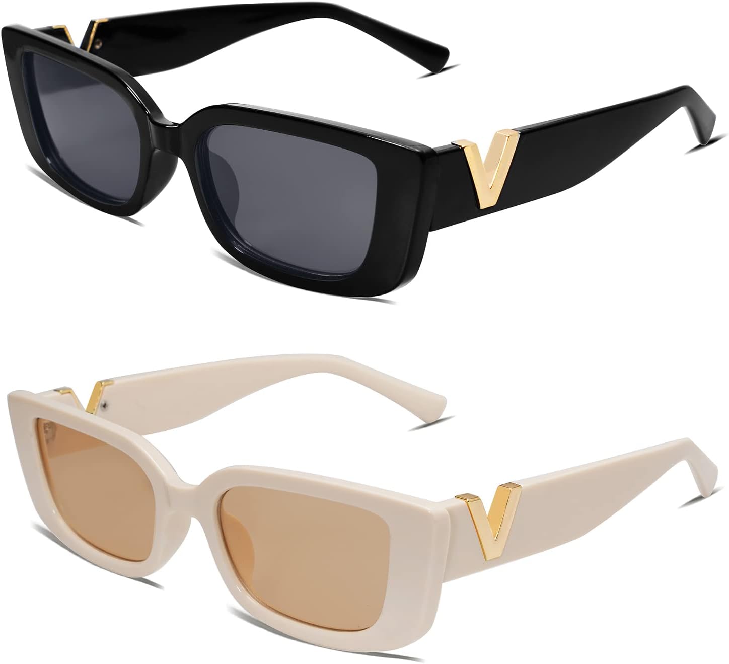 Allarallvr Rectangle Sunglasses for Women 90s Retro Trendy Y2K Classical Vintage...