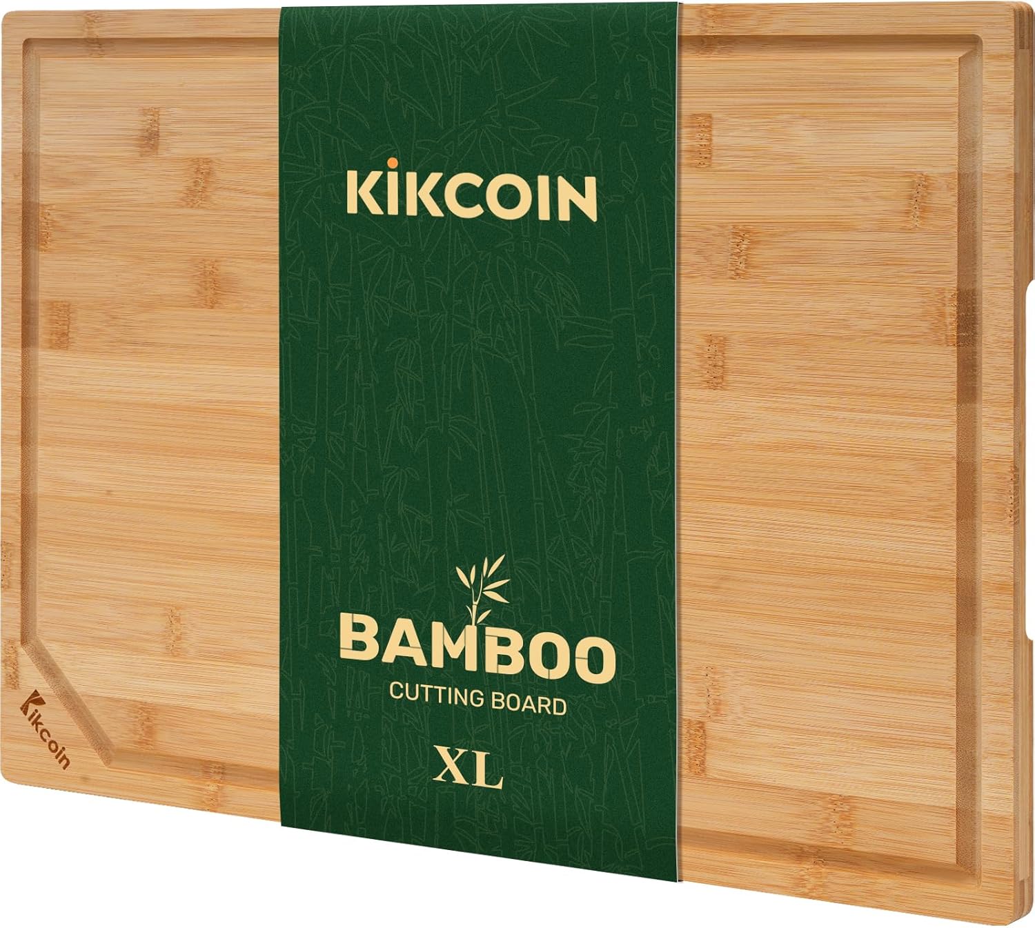 Bamboo Cutting Boards for Kitchen, Extra Large Wood Cutting Board with Deep Juic...