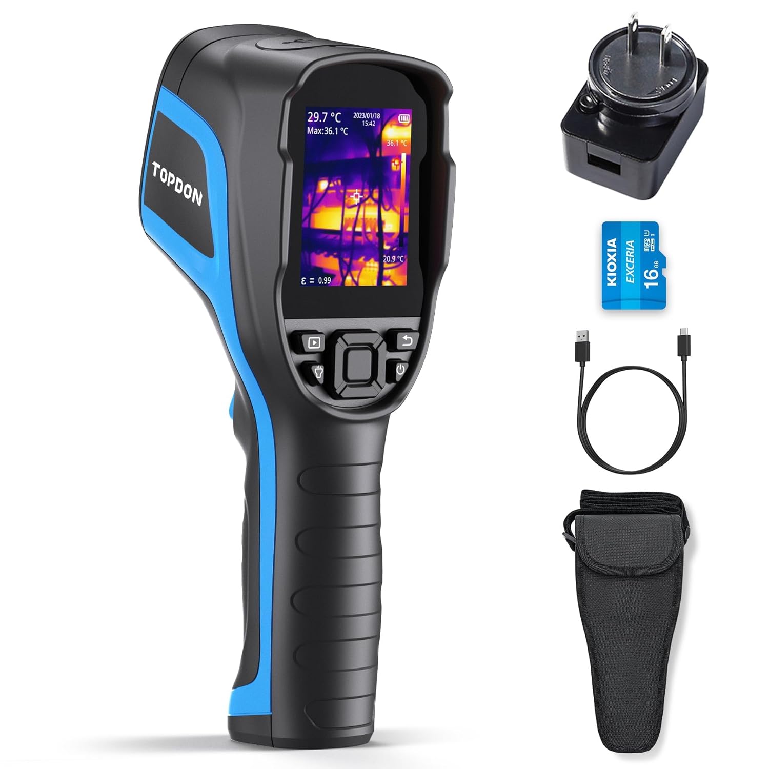 TOPDON TC004 Thermal Imaging Camera, 320 x 240 TISR Resolution, 256 x 192 IR Hig...