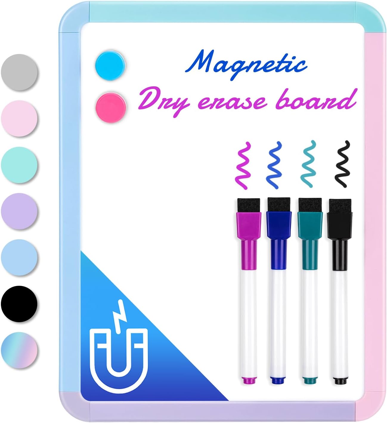VUSIGN Small White Board Dry Erase,22 x 28 cm Magnetic Dry Erase Board, Mini Whi...