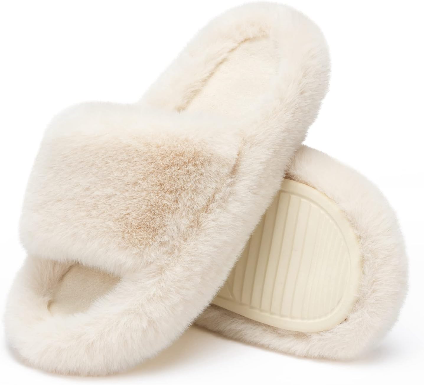 Chantomoo Women's Slippers Memory Foam House Bedroom Slippers for Women Fuzzy Pl...