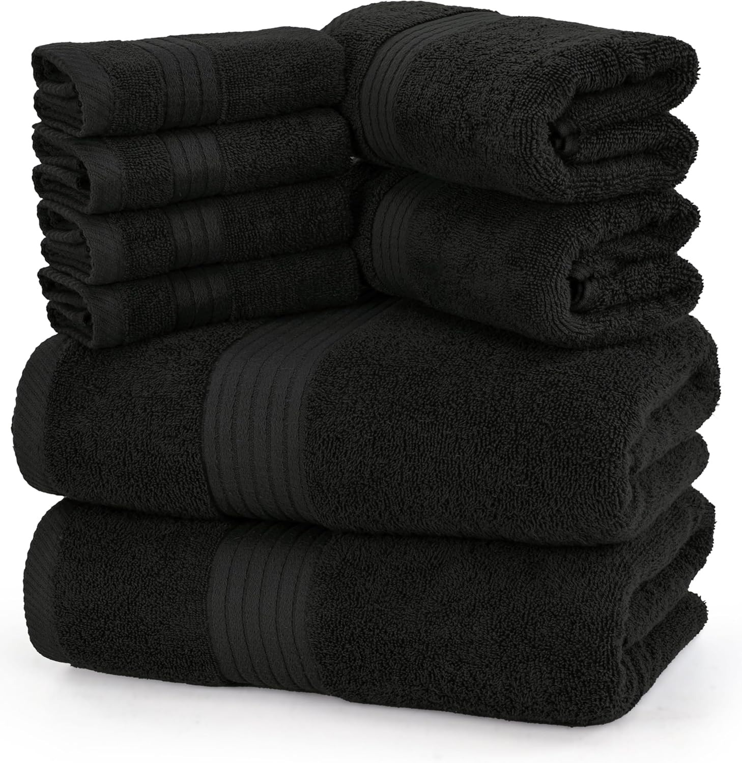 Utopia Towels 8 Piece Premium Towel Set, 2 Bath, 2 Hand, and 4 Washcloths, 100%...