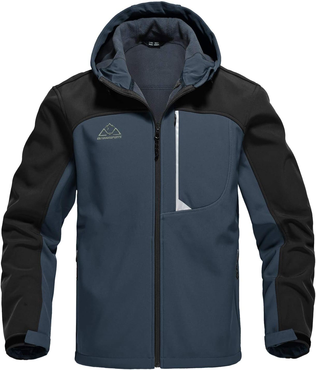 Rdruko Men's Soft Shell Jacket Fleece Lined Waterproof Lightweight Hiking Hooded...