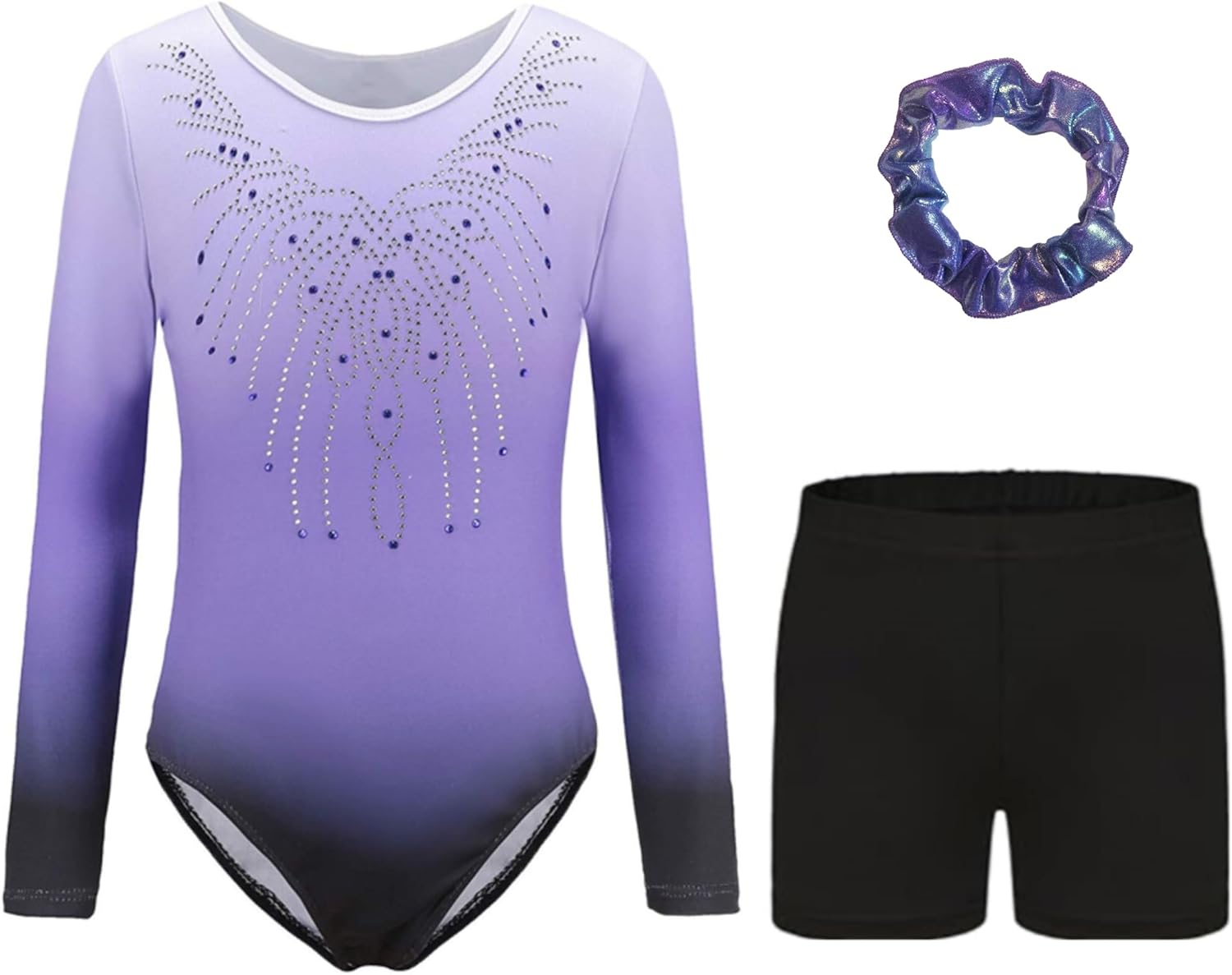Kiscorpse Gymnastics Leotards for Girls Long Sleeve/Sleeveless Sparkle Ballet Da...