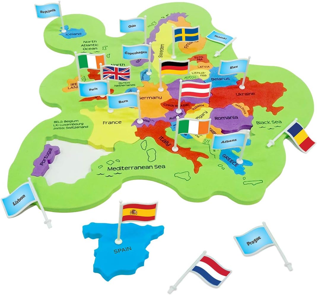 Imagimake Mapology Europe with Capitals - Jigsaw Puzzles for Kids | Educational...