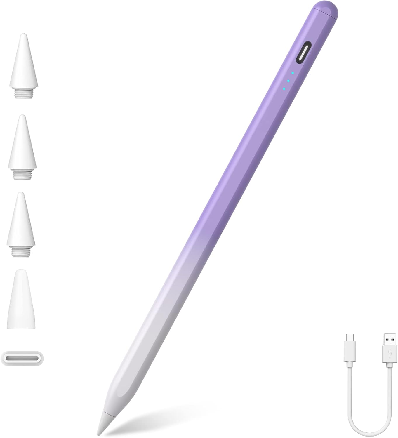 Pencil for Apple iPad(2018-2024), Fast Charge Stylus & Palm Rejection Tilt Sensi...