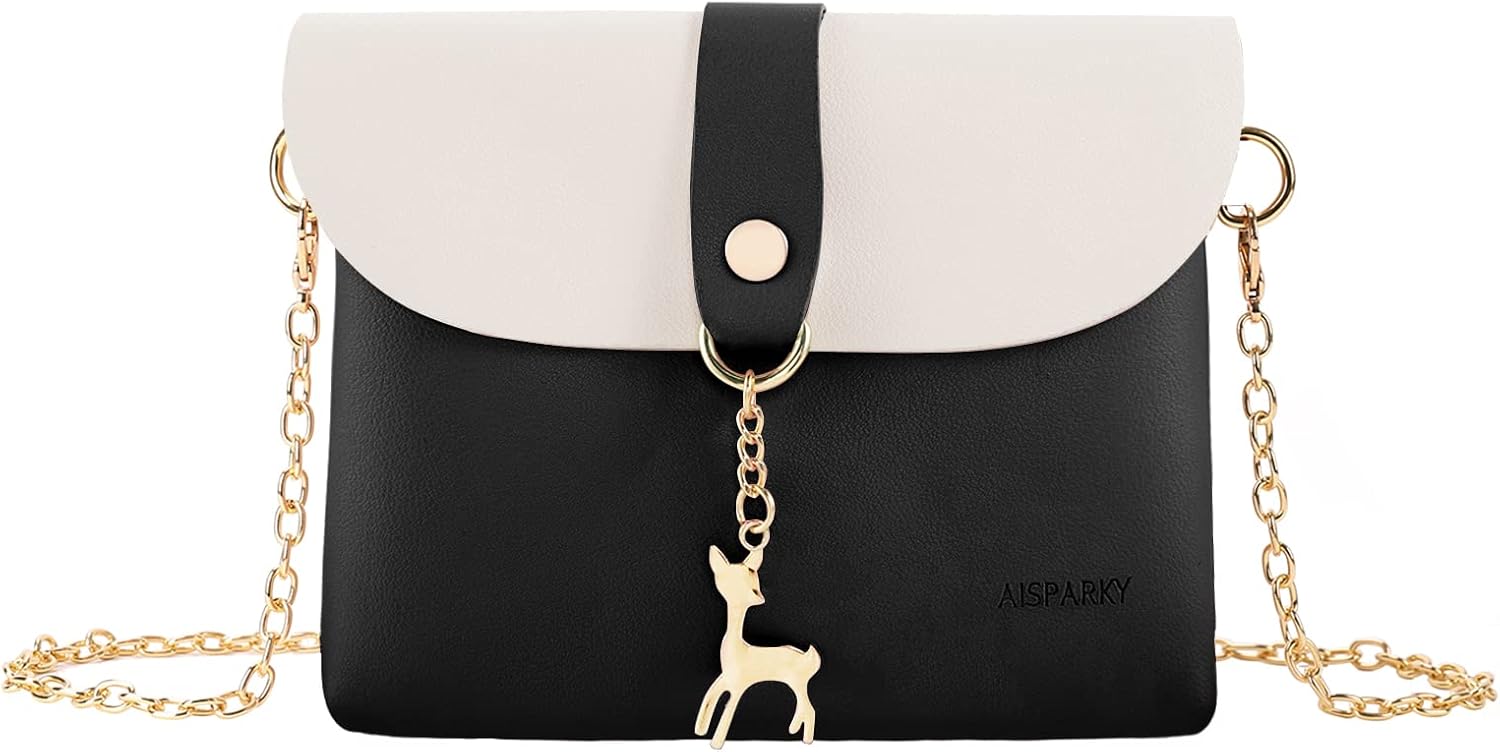 AISPARKY Small Cross Body Bag for Girls PU Leather Shoulder Handbag Cross Body P...