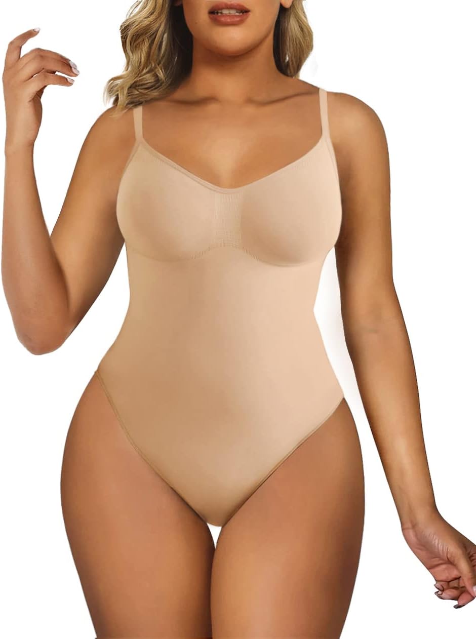 SHAPERX Women's Shapewear Bodysuit Tummy Control Body Shaper Seamless Sculpting...