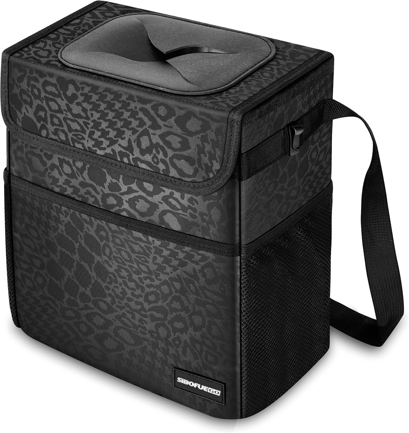 Cute Car Trash Can with Lid - Leak Proof Bag Hanging Waterproof Garbage Storage...