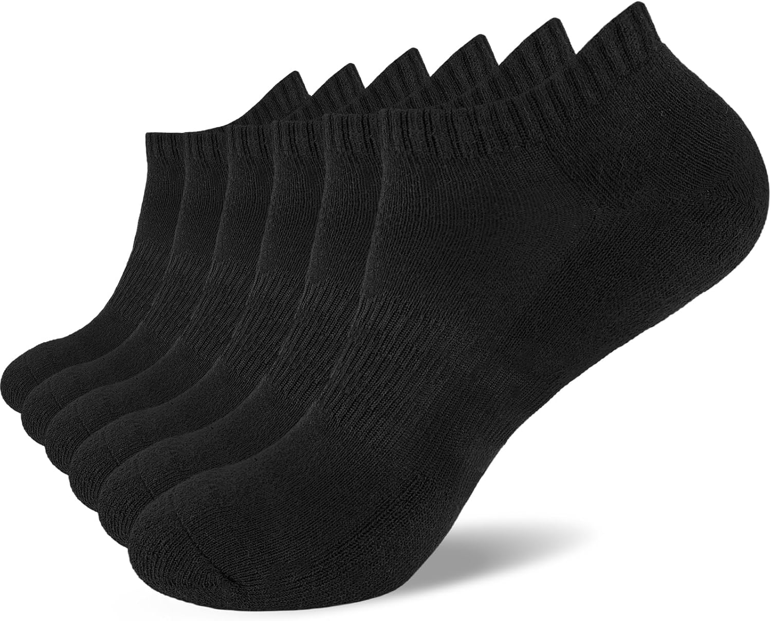 Niorasen Mens Trainer Socks, 3 Pairs Cushioned Ankle Running Socks, Breathable S...