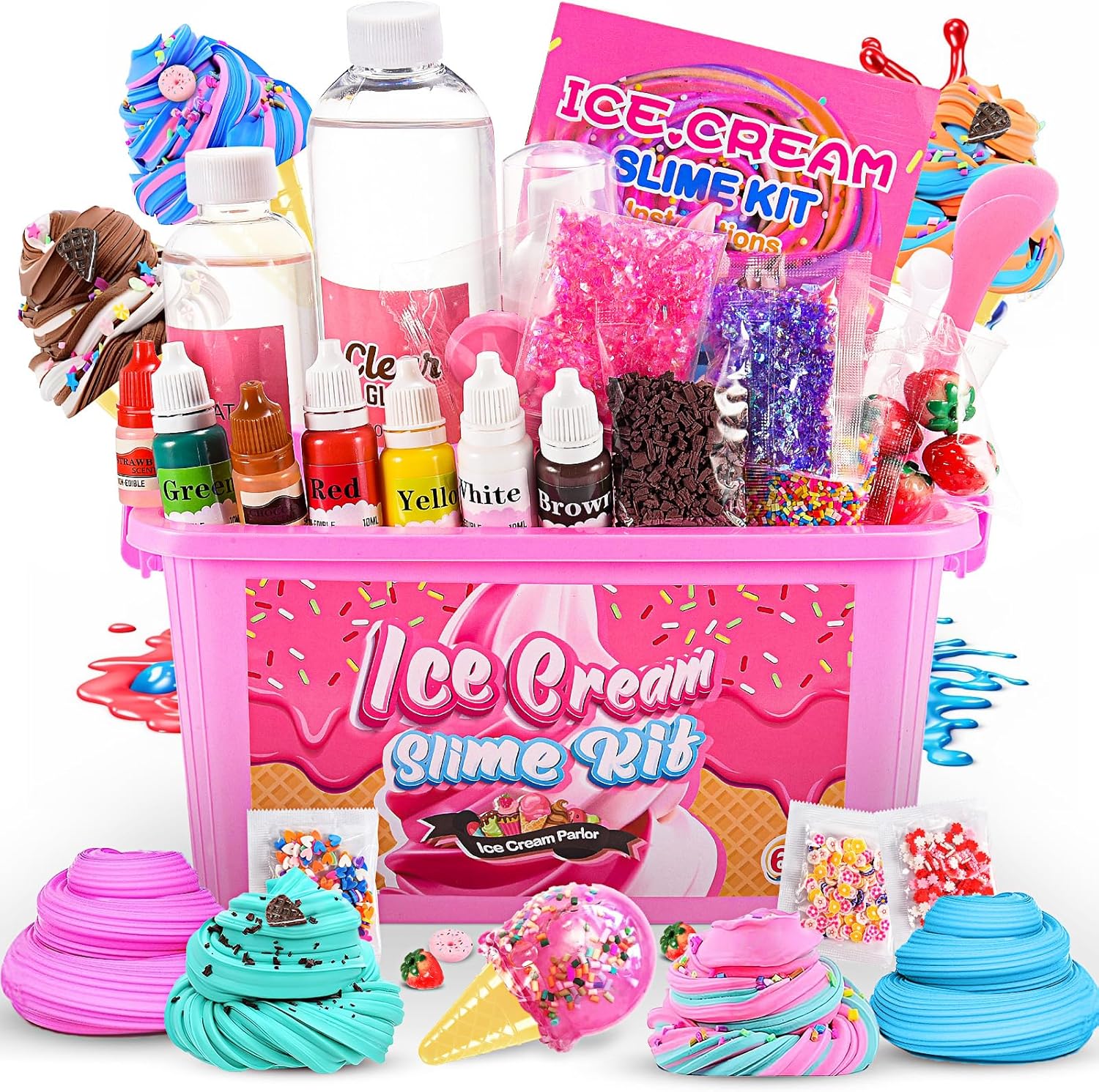 Veopoko Slime Kits for Girls, 6 7 8 9 10 11 12 Year Old Girl Gifts Craft Kits fo...