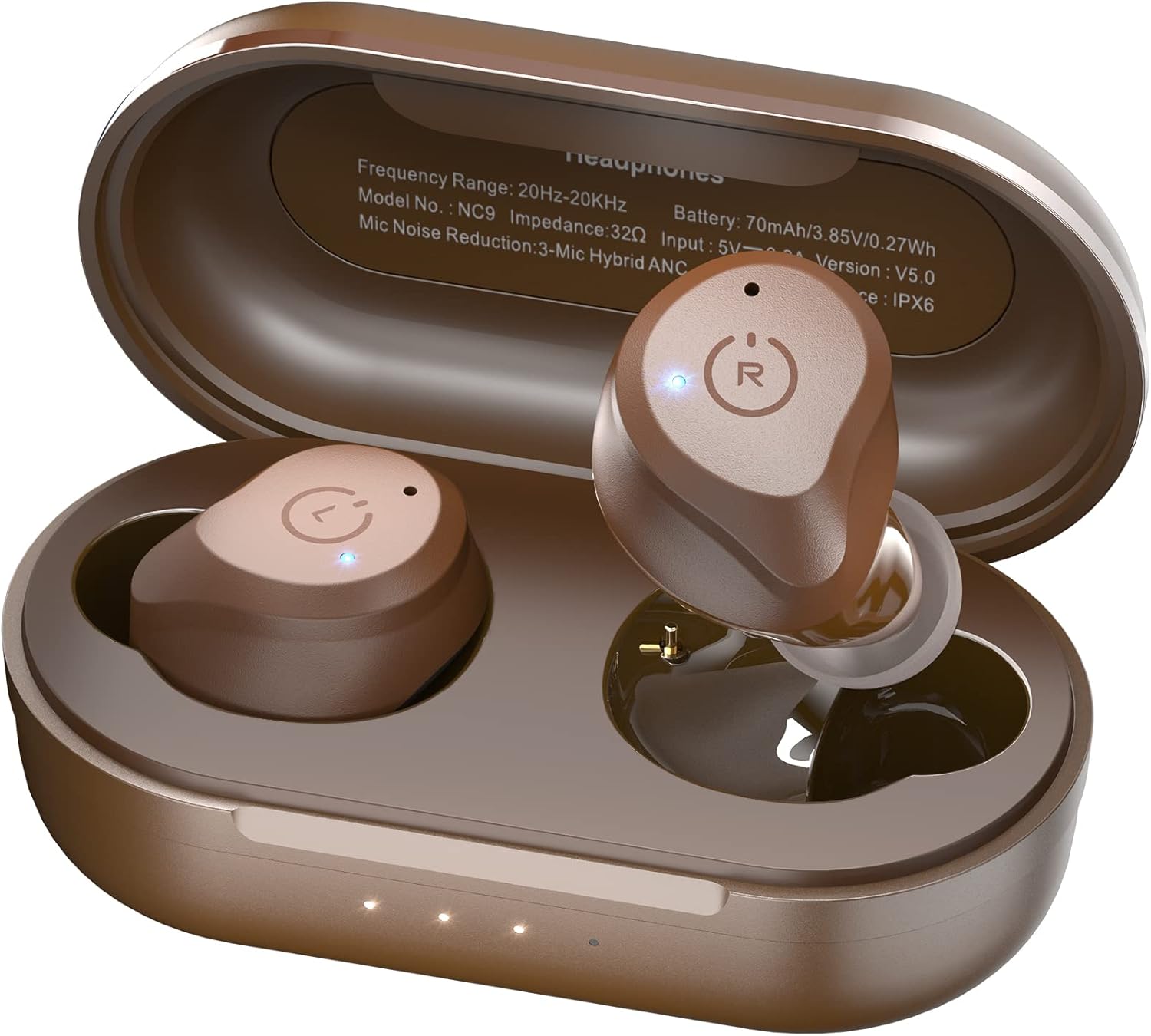 TOZO NC9 Hybrid Active Noise Cancelling Wireless Earbuds, in Ear Headphones IPX6...