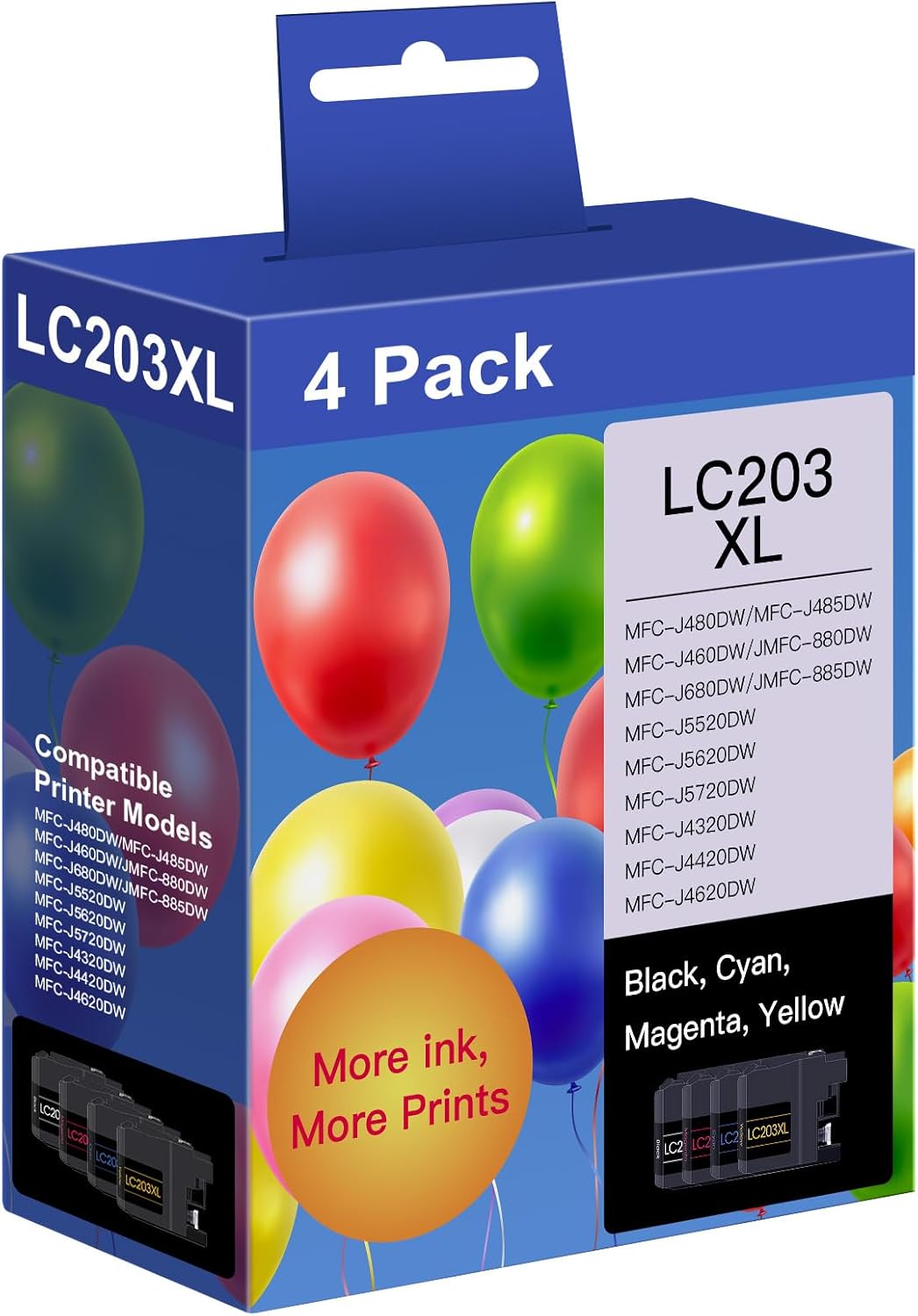 LC203XL Ink Cartridges Compatible for Brother LC203 LC201 High Yield Works with...