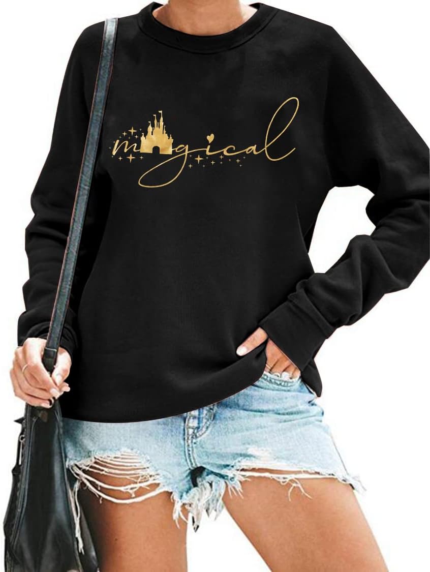 UNIQUENOE Magic Kingdom Sweatshirts For Women Magical Tshirt Family Vacation Tee...