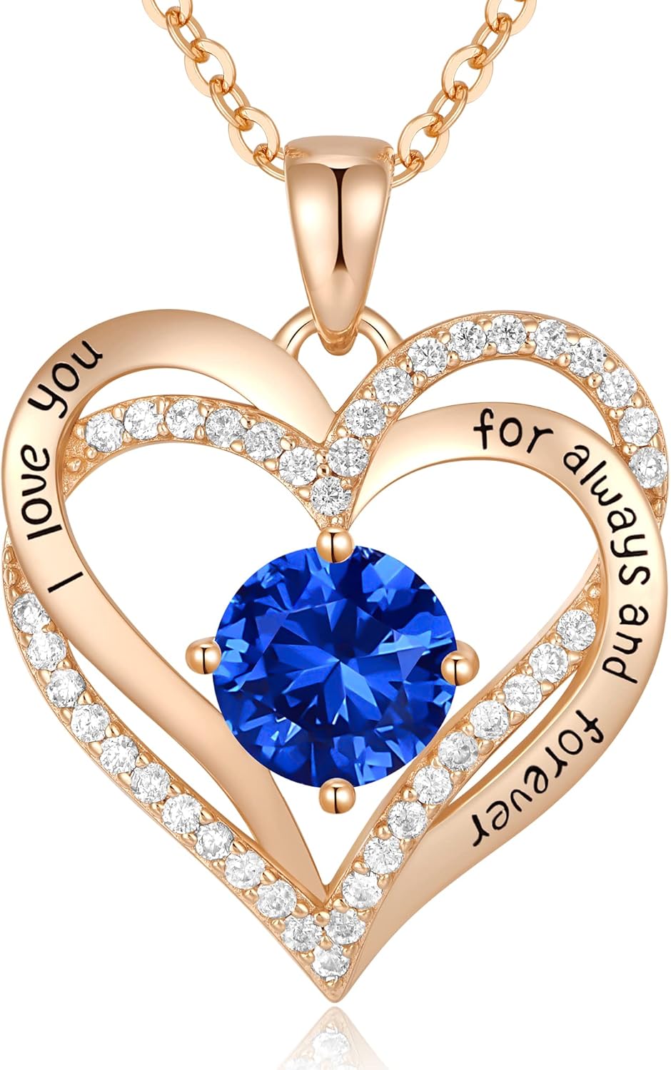 CDE Forever Love Heart Necklaces for Women, Wedding Anniversary, Birthday Gift f...