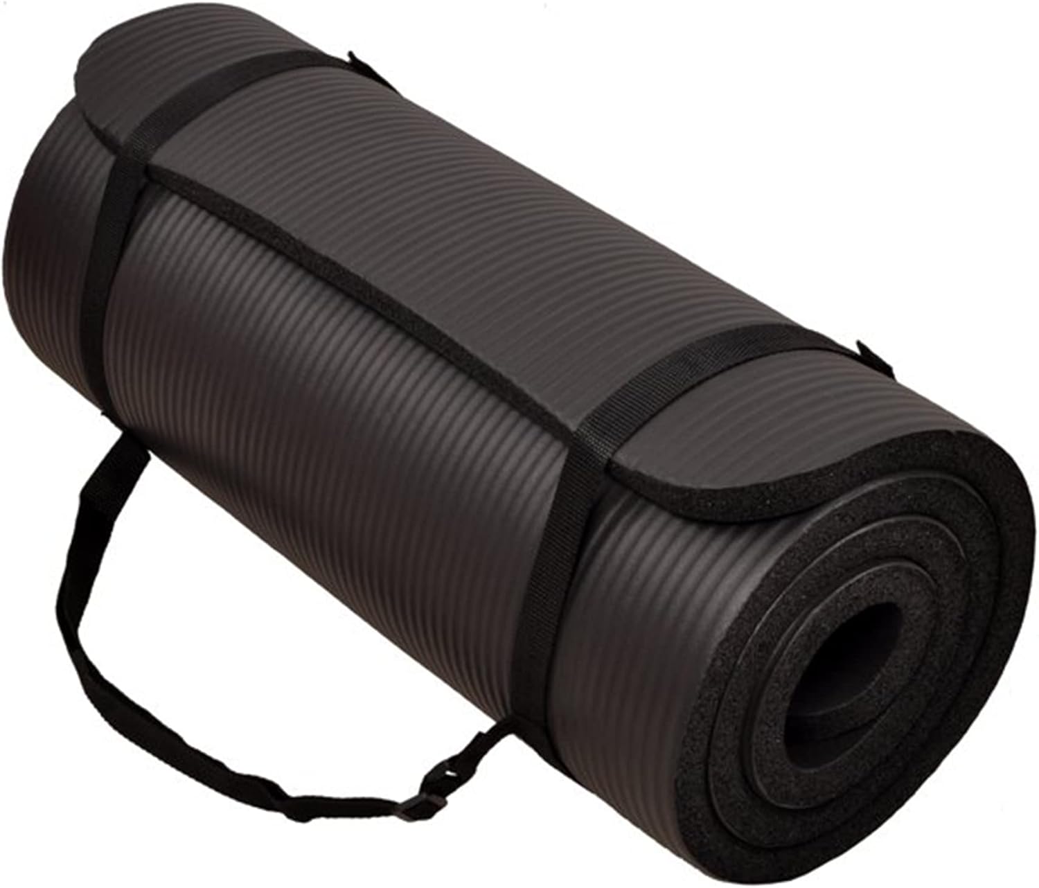 BalanceFrom Yoga Mat 1 Inch Extra Thick, Exercise Mat with Carrying Strap for Ho...