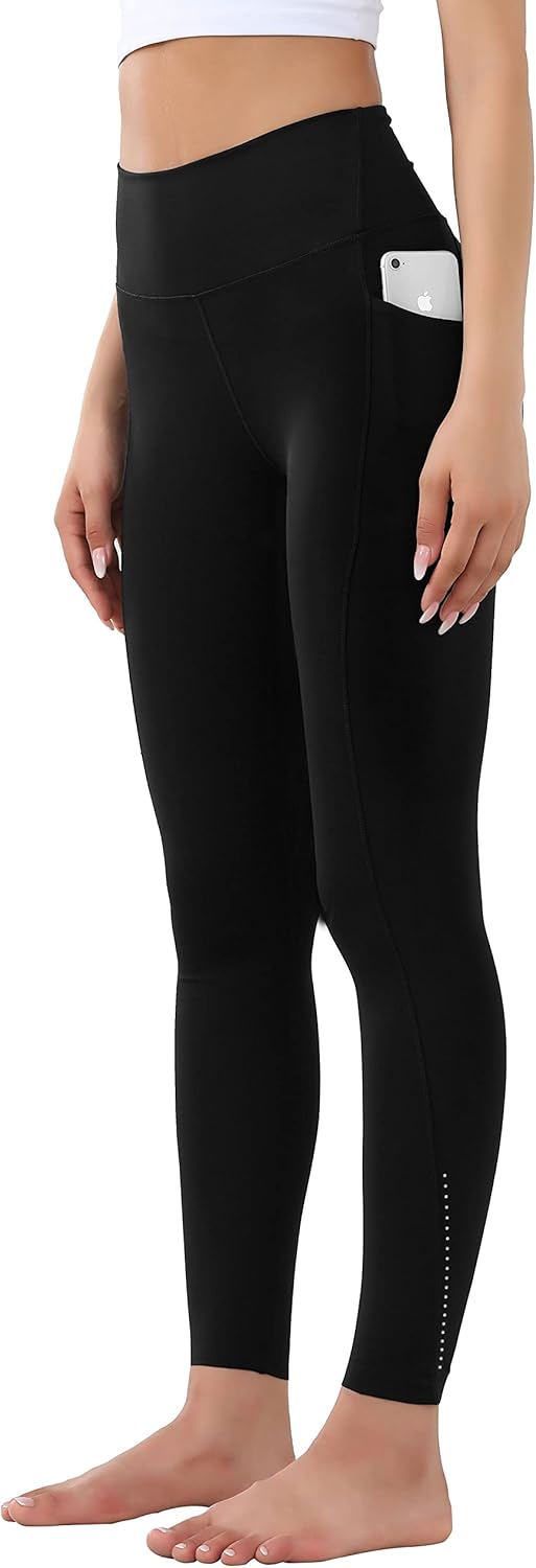 OVRUNS High Waist Gym Leggings for Women Yoga Pants with Pockets Workout Running...