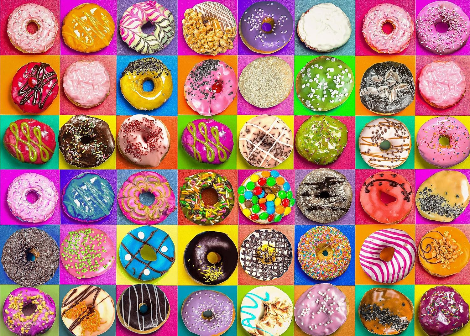 Jigsaw Puzzles 1000 Pieces for Adults, Families (Donuts) Pieces Fit Together Per...