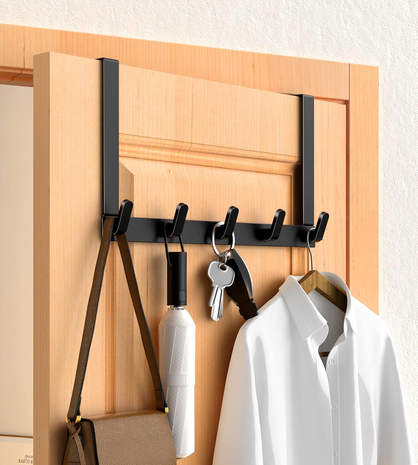 Over The Door Hooks Hanger with 11-Inch Extended Brackets for Easy Access by Wom...