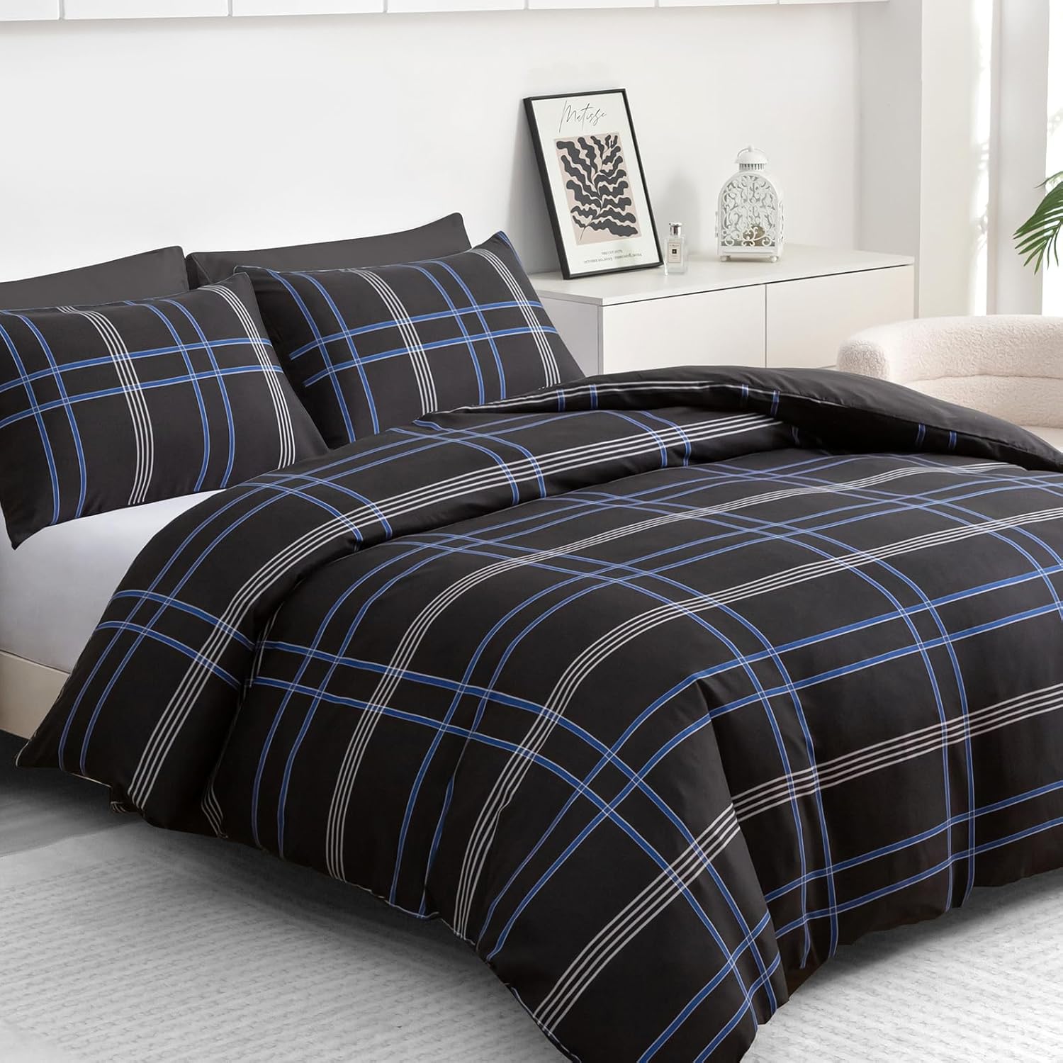 Pamposh Double Duvet Set – Brushed Microfiber Double Duvet Cover - Hypoallergeni...