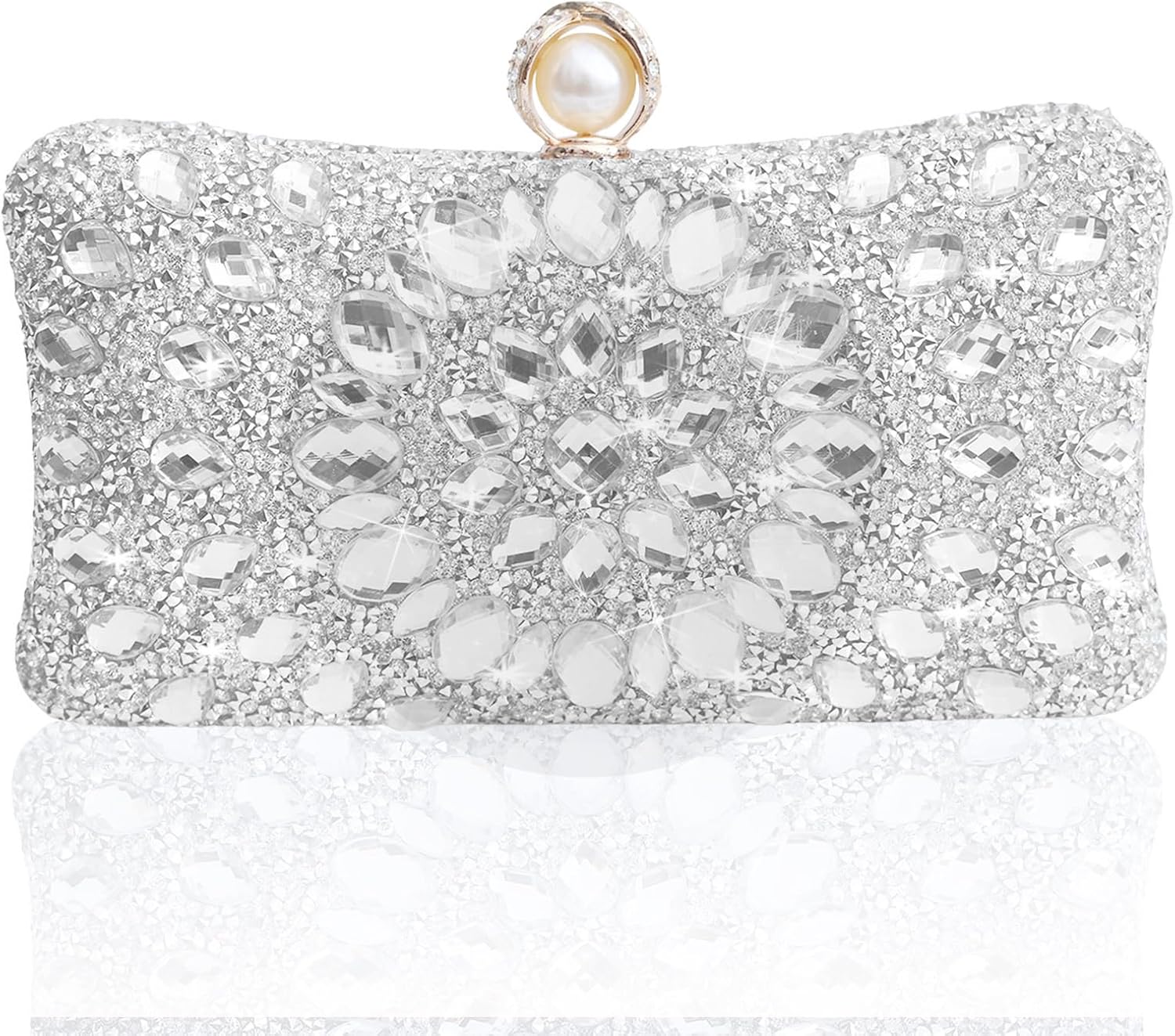 Sparkly Women's Evening Clutch Purses Rhinestone Bag Luxury Handbags For Wedding...