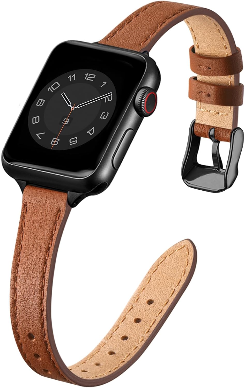 SUNFWR Compatible with Apple Watch Strap 38mm 40mm 41mm,Genuine Leather Strap Re...