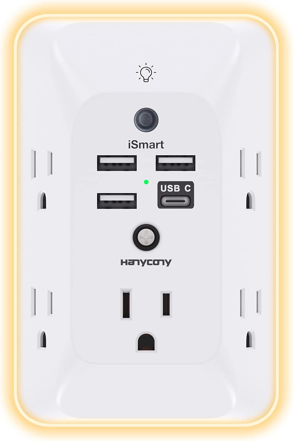 Outlet Extender with Night Light, Multi Plug Outlet, USB Wall Charger Surge Prot...