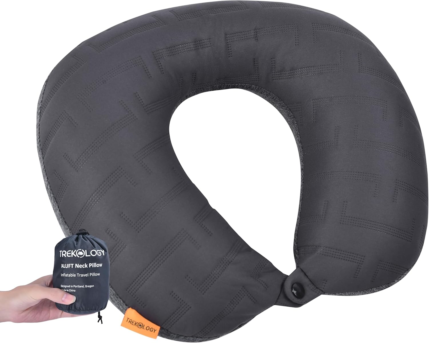 TREKOLOGY Inflatable Neck Pillow for Travel, Blow Up Neck Pillow for Travel with...