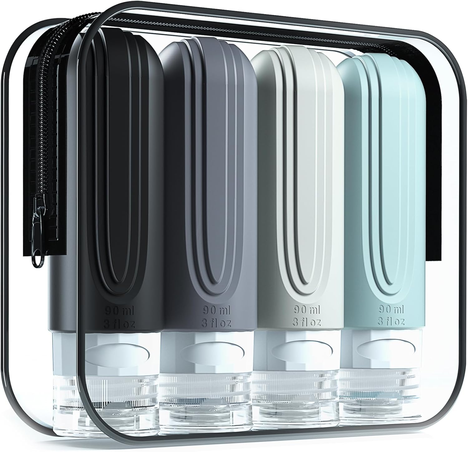 Travel Bottles for Toiletries, Tsa Approved 3oz Travel Size Containers BPA Free...