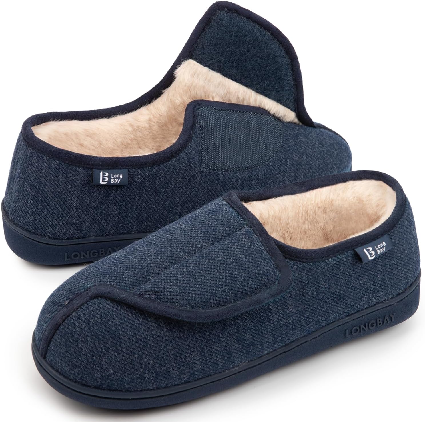 LongBay Women's Slippers, Wide Fit, Comfy and Cozy, Memory Foam Made, Indoor Hou...