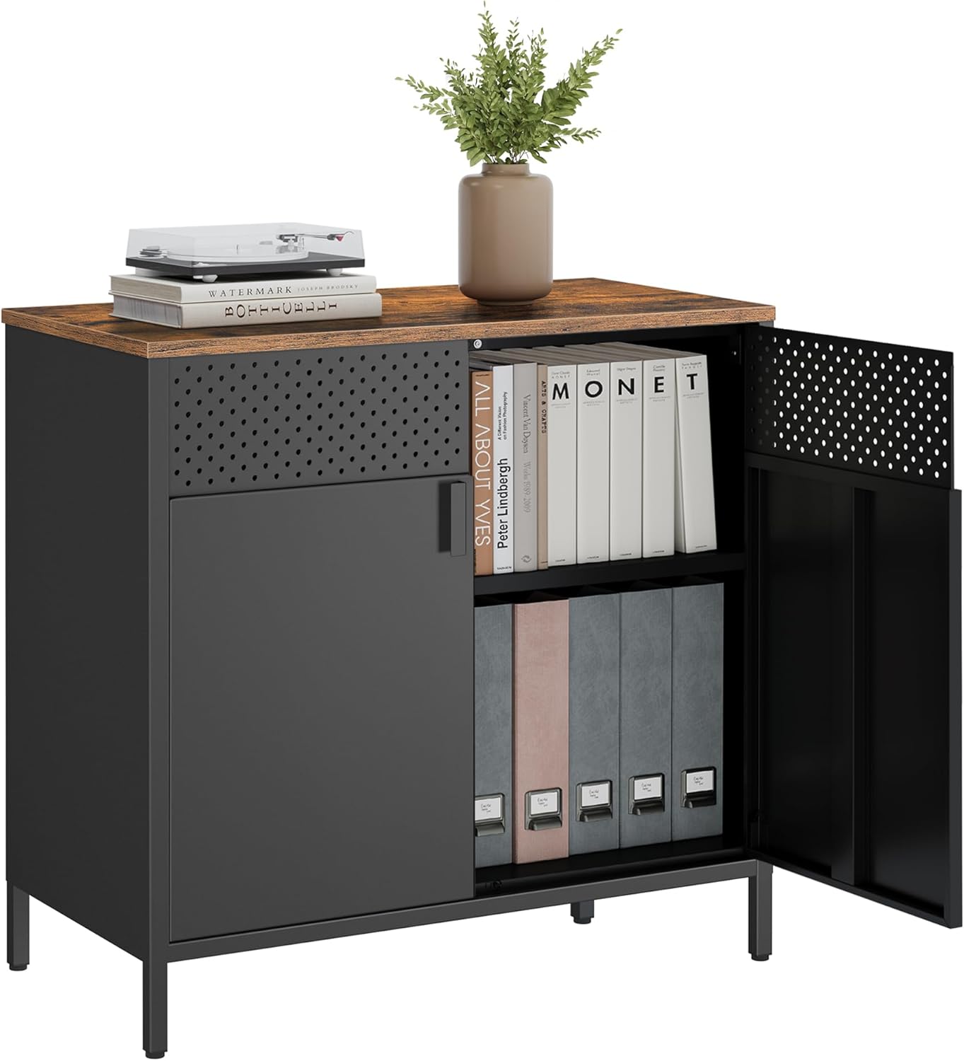 SONGMICS Storage Cabinet, Floor Standing Cabinet w...