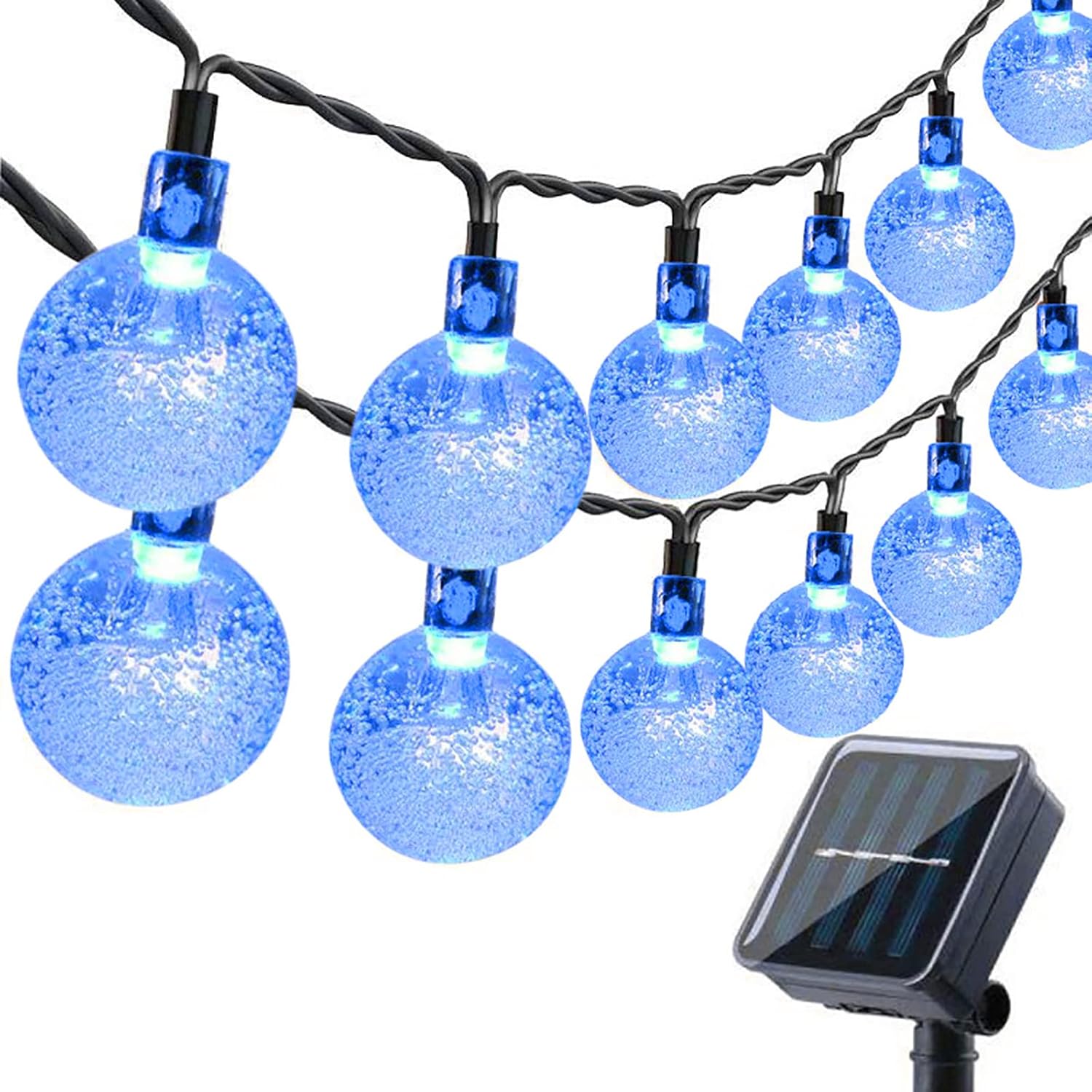 Solar Garden Lights Outdoor, 36ft 60 LED Solar String Lights Waterproof, Solar P...