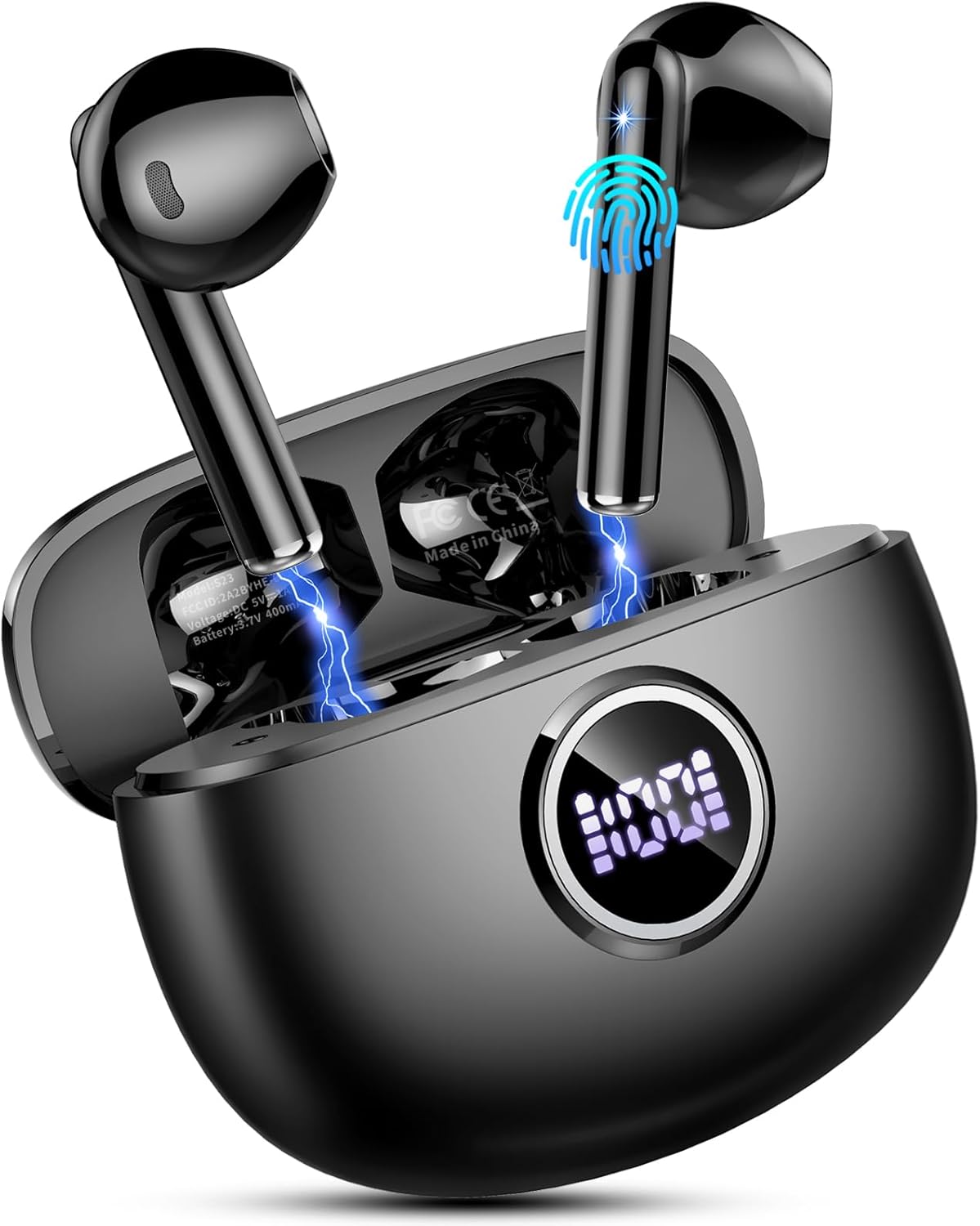 Wireless Earbuds, Bluetooth Headphones 5.3 Stereo Bass Ear buds with ENC Noise C...