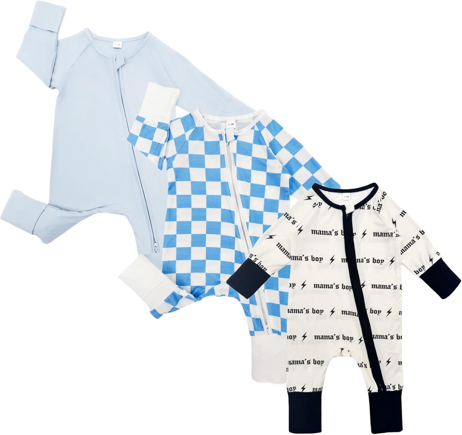 Bow Dream Bamboo Baby Boy Romper Footed Long Sleeve Footies Newborn Girl Clothes...