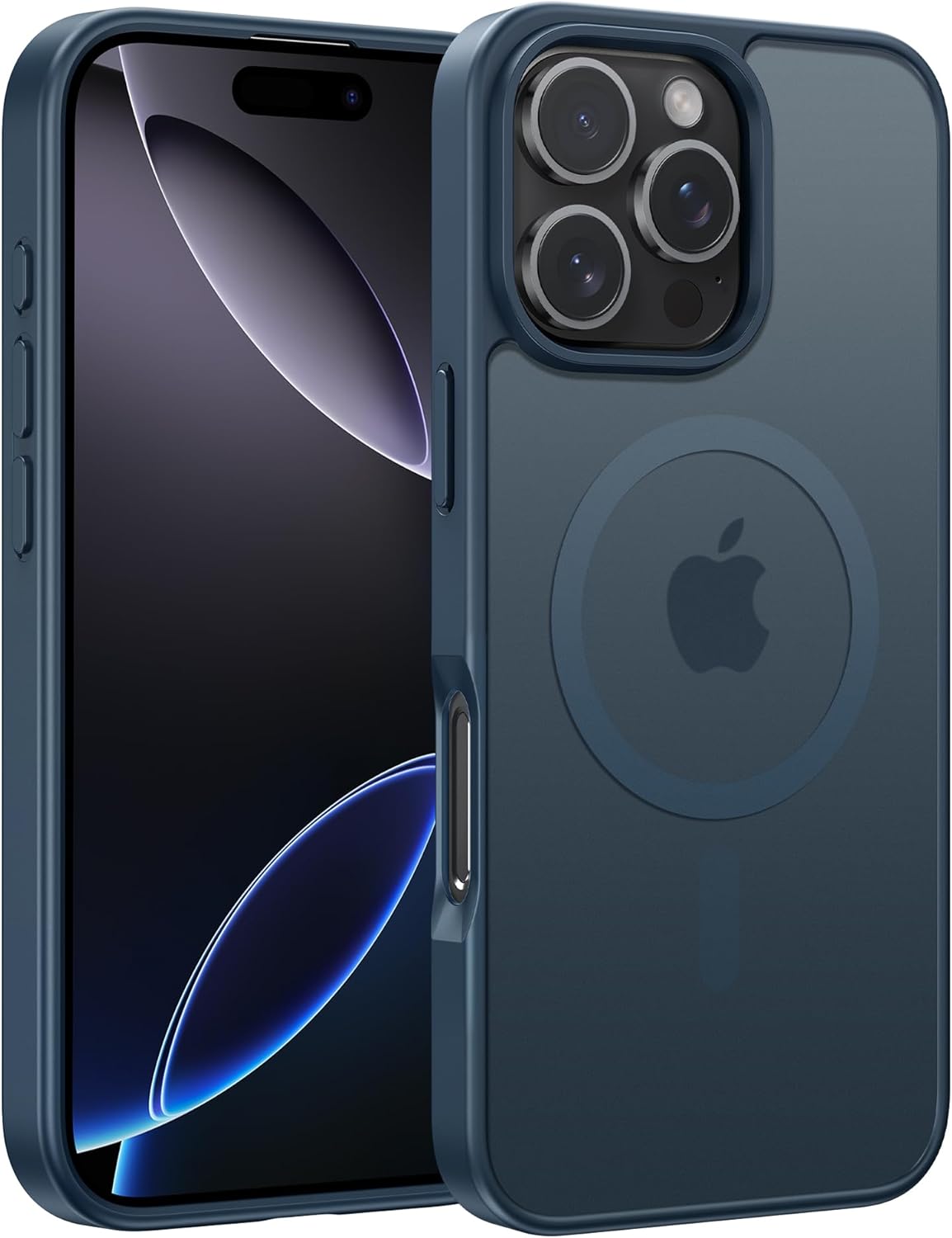 FNTCASE for iPhone 16 Pro-Max Case: Magnetic Matte Translucent Military Grade Dr...