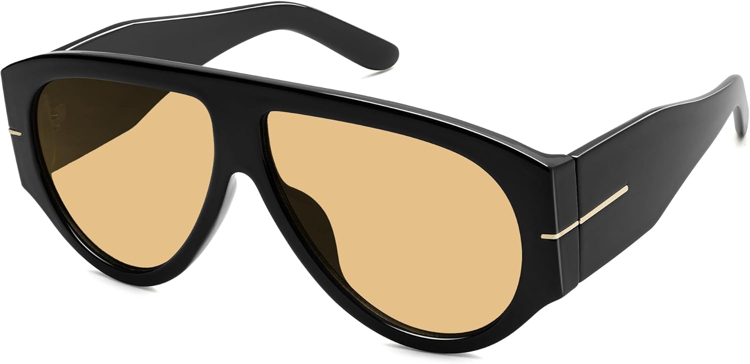 Oversized Retro Aviator Sunglasses Womens Mens 70s Classic Vintage Sun Glasses A...