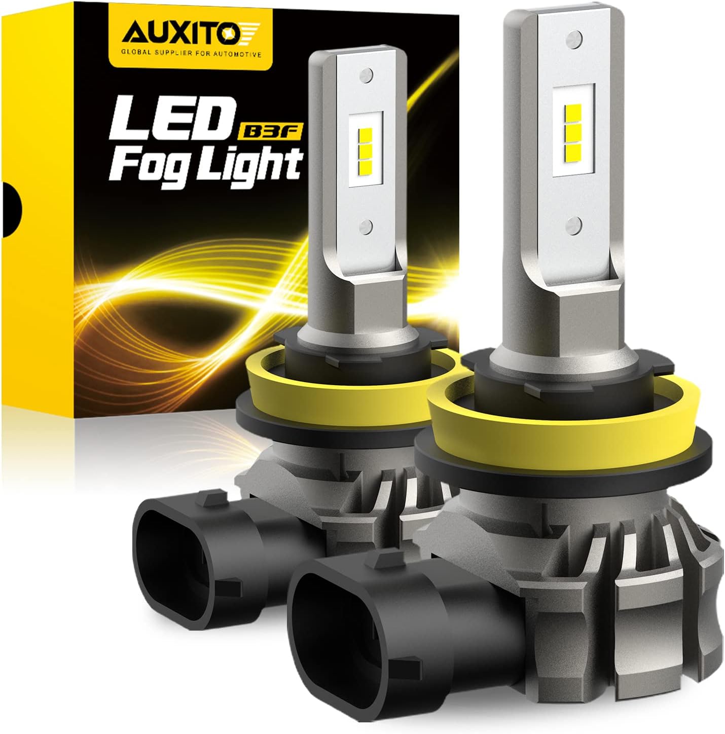 AUXITO H11/H8/H16 LED Fog Light Bulbs or DRL, 6000 Lumens 6500K Cool White Light...