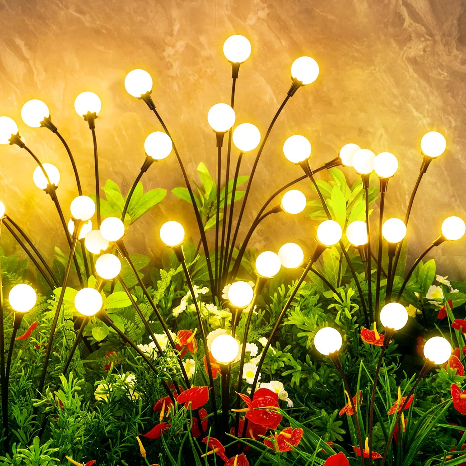 Solar Lights Outdoor Waterproof, 6 Packs 48LED, Solar Garden Lights, Patio Light...