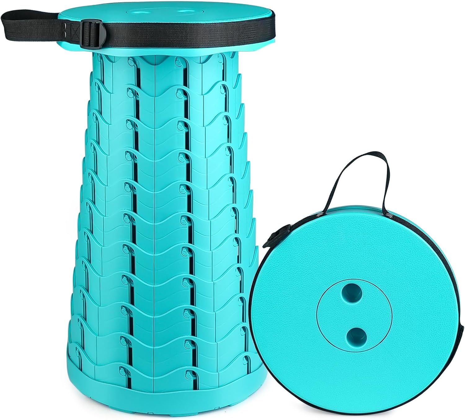 Hesanzol Portable Telescoping Stool, Retractable Folding Stool for Camping Garde...